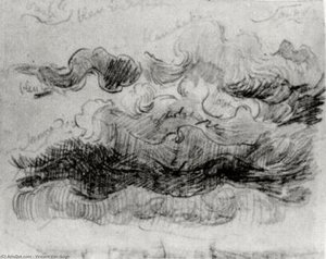 Sketch Of Clouds With Colour Annotations — Vincent Willem Van Gogh, Post-impressionism
