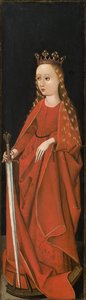 Saint Catherine [right Wing Exterior] — Master Of The Starck Triptych