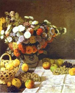Flowers And Fruits — Claude Monet, Impressionism