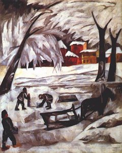 The Ice Cutters — Natalia Goncharova