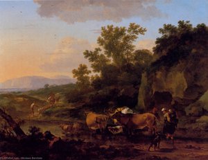 Crossing The Ford — Nicolaes Pietersz Berchem