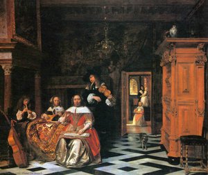 Portrait Of A Family Of Musicians — Pieter De Hooch