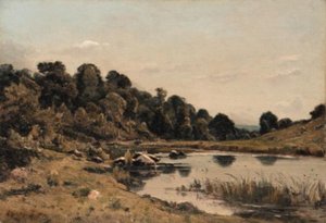 On The Bank Of The Aumance — Henri-joseph Harpignies