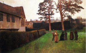 A Game Of Bowls, Ightham Mote, Kent — John Singer Sargent