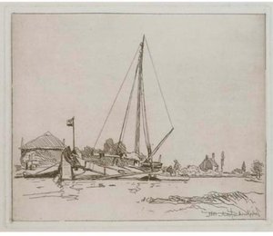 Nourrice; Boat Moored — Johan Barthold Jongkind