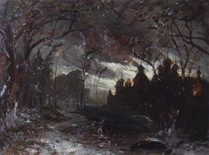 Ipatiev Monastery In The Winter Night — Aleksey Savrasov