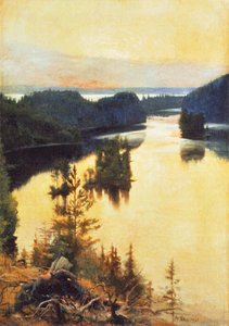 Kaukola Ridge At Sunset — Albert Edelfelt