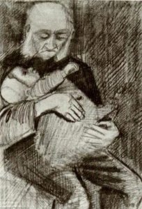 Orphan Man With A Baby In His Arms — Vincent Willem Van Gogh