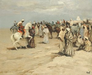 Arabian Riders At Taroudant, (1955) — Marcel Dyf