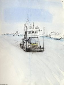 Back View Of Tugboat — Theodore Hancock