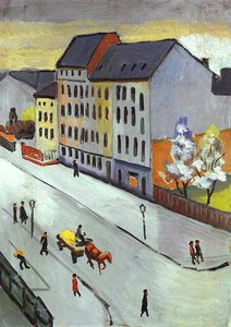 Our Street In Gray — August Macke