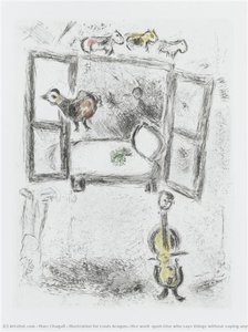 Illustration For Louis Aragon's Work "one Who Says Things Without Saying Anything" — Marc Chagall