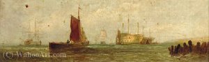 Shipping In Choppy Waters — William Calcott Knell