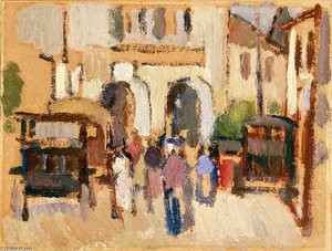 The Grand Hotel, Pourville — John Duncan Fergusson, Impressionism