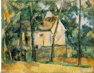 Maison Et Arbres,1890-94, Barnes Foundation — Paul Cézanne