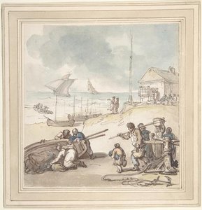 Seashore Scene — Thomas Rowlandson