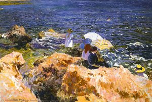 On The Rocks At Javea — Joaquín Sorolla Y Bastida, Impressionist Style