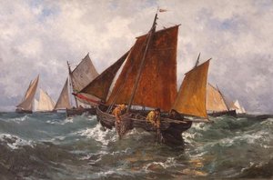 Scène De Pêche — Berthelemy Pierre Emile