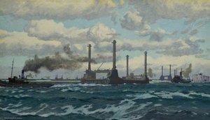 The Marvel Of Mulberry Normandy Landing, June 1944 — Charles Pears