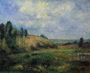 Landscape, Near Pontoise — Camille Pissarro, Impressionism