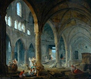 The Dismantling Of The Church Of The Holy Innocents, Paris, 1785 — Hubert Robert