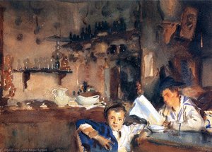 Venetian Interior (also Known As Spanish Interior) — John Singer Sargent, Impressionist Style