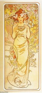 Rose — Alphonse Mucha, Art Nouveau
