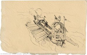 Galley Of The Battle Of Lepanto On October 7, 1571 — Anton Romako