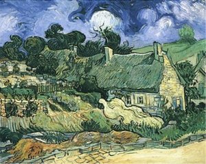 Thatched Cottages At Cordeville — Vincent Willem Van Gogh