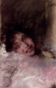 A Young Girl Laughing — Antonio Mancini