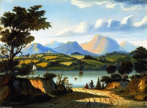 Landscape With A Road Leading To Water — Thomas Chambers