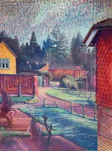 The Artist's Home At Groombridge, Kent, Looking At Kaff Gerrard's Garden — Walter Thomas Monnington