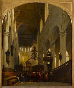 The Pieterskerk In Leiden — Johannes Bosboom, Romantic Interior Painting