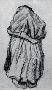 Peasant Woman With Shawl Over Her Head, Seen From The Back — Vincent Willem Van Gogh, Contemporary Realism