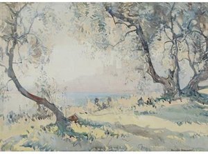 Old Menton From An Olive Grove