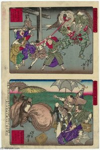 Tengu And Tanuki — Tsukioka Yoshitoshi