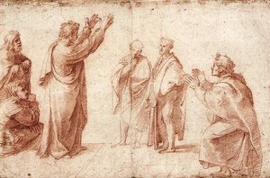 Study For St. Paul Preaching In Athens — Raphael, High Renaissance