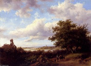 A Blustery Summer Landscape — Frederick Marianus Kruseman, Realism