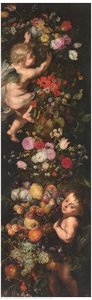 Festoon Of Flowers And Fruits And Angels — Peter Paul Rubens