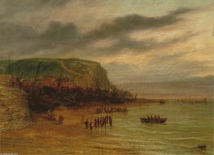 Hastings Luggers On The Beach — James Duffield Harding