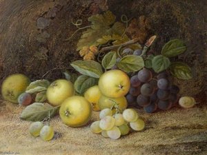 Still Life With Apples And Grapes