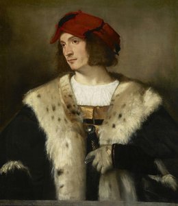 Portrait Of A Man In A Red Hat — Titian Ramsay Peale Ii, High Renaissance Revival