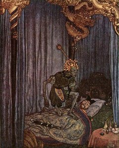 Even Death Listened — Edmund Dulac, Late 19th Century Illustration
