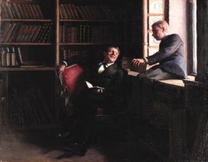 In The Library — Peder Vilhelm Ilsted