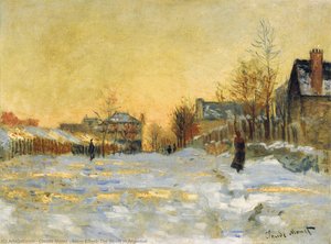 Snow Effect, The Street In Argentuil — Claude Monet, Impressionism