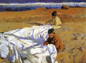 Mending The Sail 1 — Joaquín Sorolla Y Bastida