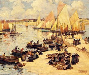 A French Harbor — Fernand Marie Eugène Legout Gérard