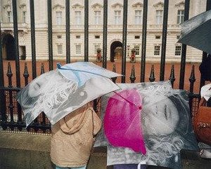Tourists Outside Buckingham Palace In The Rain, London, England — Martin Parr