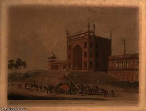 The eastern gate of the jummah musjid at delhi