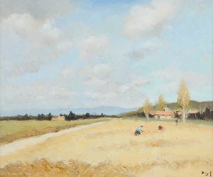Figures In A Cornfield — Marcel Dyf